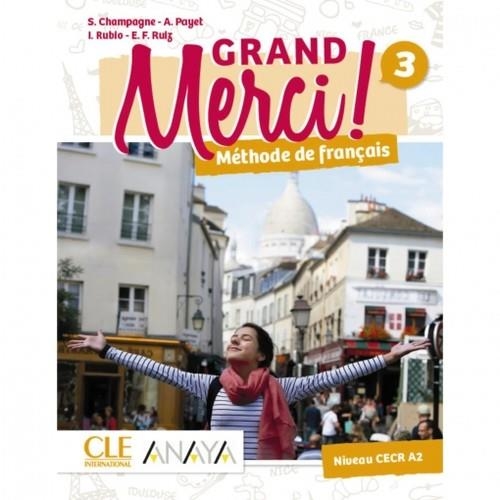 GRAND MERCI! MÉTHODE DE FRANÇAIS 3. LIVRE DE L'ÉLÈVE | 9788469835388 | CLE INTERNATIONAL