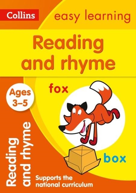 READING AND RHYME AGES 3-5 : IDEAL FOR HOME LEARNING | 9780008151560 | COLLINS EASY LEARNING