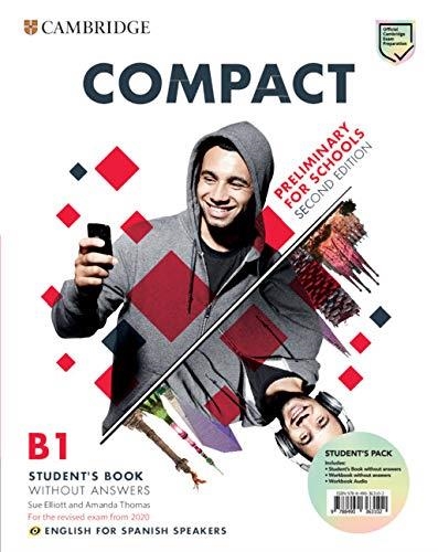 PET COMPACT PRELIMINARY FOR SCHOOLS INT ED. SB NO KEY (2020) | 9781108616195
