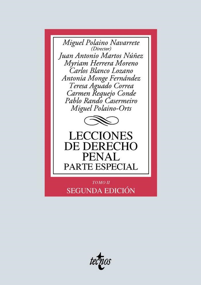 LECCIONES DE DERECHO PENAL. PARTE ESPECIAL | 9788430974573