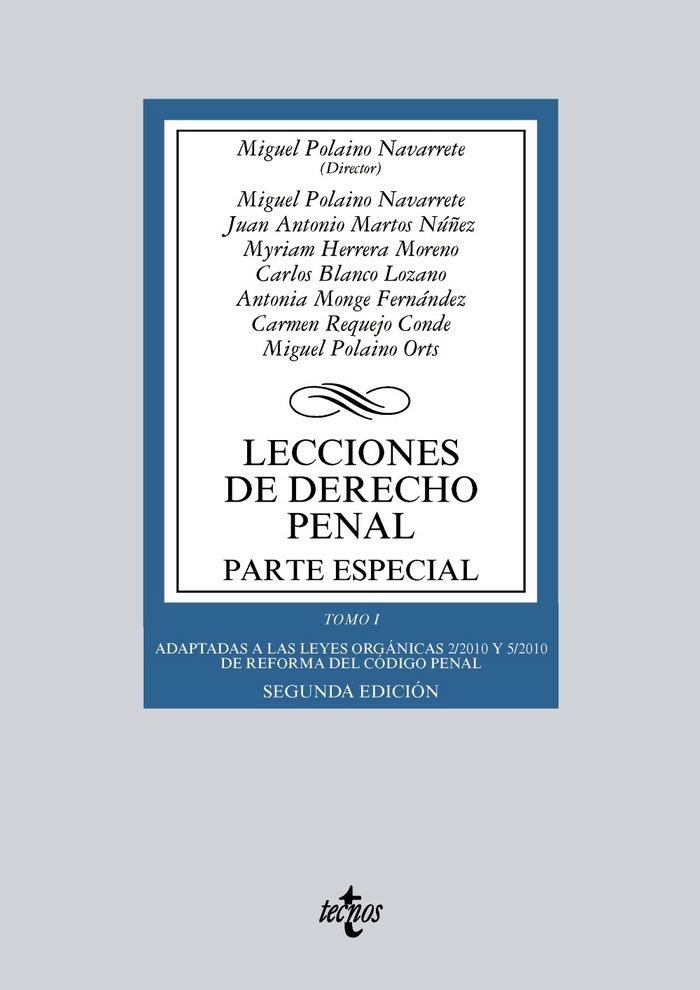 LECCIONES DE DERECHO PENAL. PARTE ESPECIAL | 9788430972043