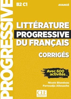 LITTERATURE PROGRESSIVE DU FRANÇAIS AVANCE CORRIGES | 9782090351828 | NICOLE BLONDEAU