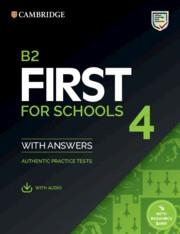 FC FIRST FOR SCHOOLS 4 WITH ANSWERS AND AUDIO DOWNLOAD | 9781108780100