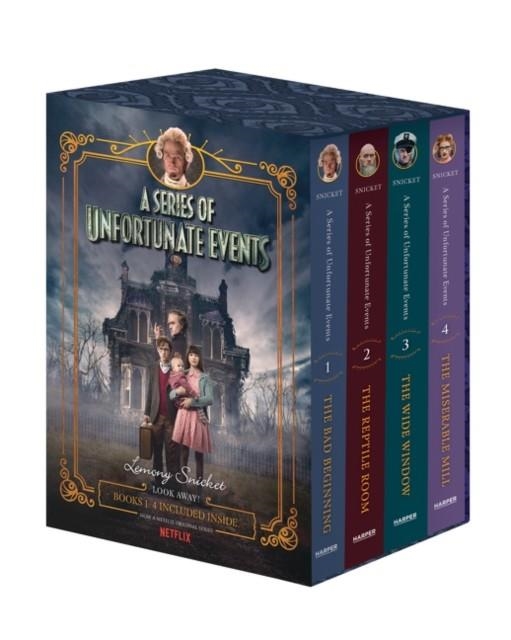 A SERIES OF UNFORTUNATE EVENTS #1-4 NETFLIX TIE-IN BOX SET (A UNFORTUNATE EVENTS) | 9780062796141 | LEMONY SNICKE