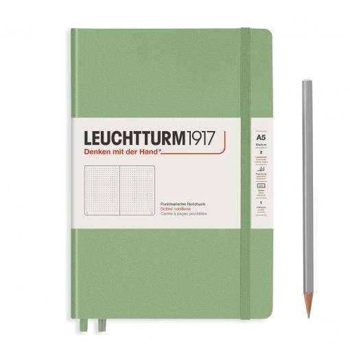 NOTEBOOK MEDIUM A5, TAPA DURA, PUNTOS MUTED SAGE | 4004117570001