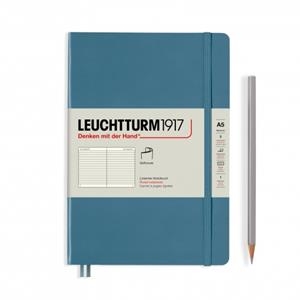 NOTEBOOK MEDIUM A5, TAPA BLANDA, LINEAS RISING STONE BLUE | 4004117588105