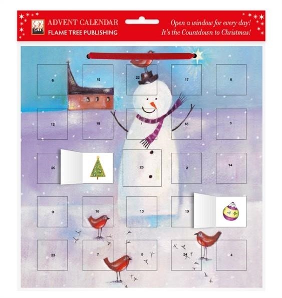 ADVENT CALENDAR SNOWMAN AND ROBIN | 9781783615711 | FLAME TREE STUDIO