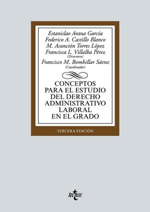 CONCEPTOS PARA EL ESTUDIO DEL DERECHO ADMINISTRATIVO LABORAL EN EL GRADO | 9788430982257