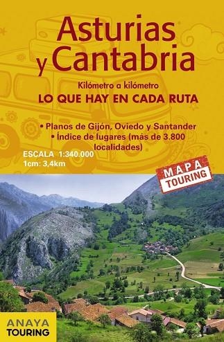 MAPA DE CARRETERAS ASTURIAS Y CANTABRIA (DESPLEGABLE), ESCALA 1:340.000 | 9788491582960
