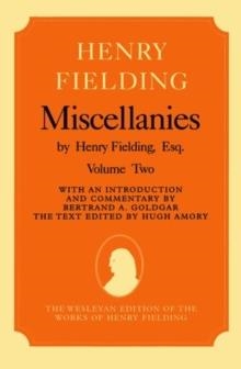 MISCELLANIES VOLUME 2 | 9780198185123 | HENRY FIELDING