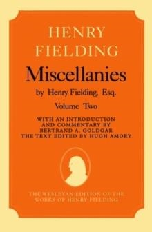 MISCELLANIES VOLUME 2 | 9780198185123 | HENRY FIELDING