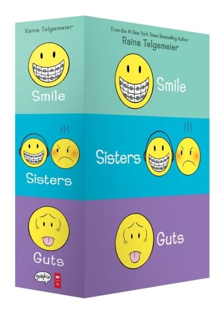 SMILE/SISTERS/GUTS BOX SET | 9781338599459 | RAINA TELGEMEIER