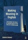 MAKING MEANING IN ENGLISH | 9780367611118 | DAVID DIDAU
