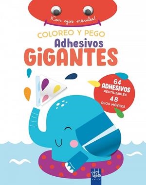 COLOREO Y PEGO ADHESIVOS GIGANTES. ELEFANTE | 9788408266402