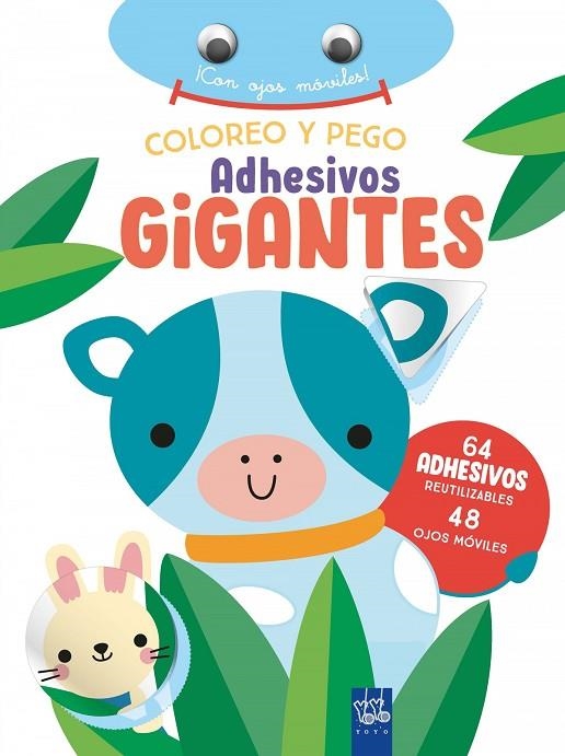 COLOREO Y PEGO ADHESIVOS GIGANTES. VACA | 9788408266372
