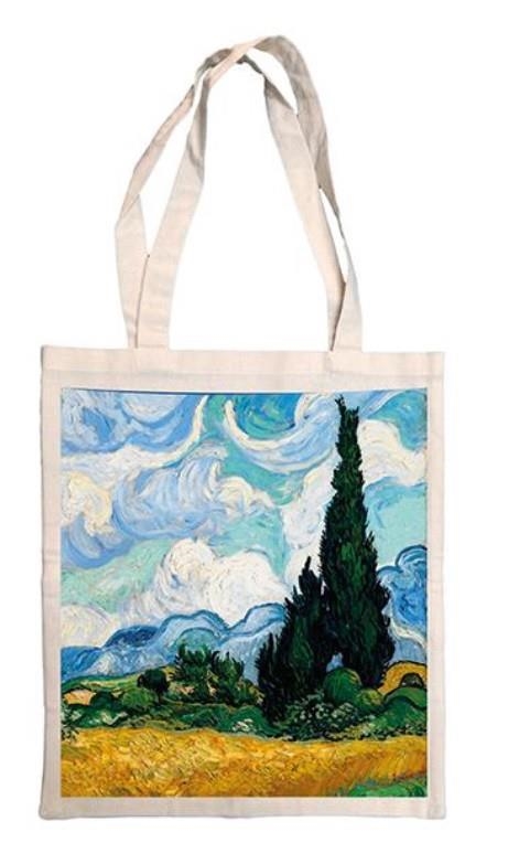 TOTE BAG VAN GOGH PINE CYPRESSES  | TOTEBAG000004