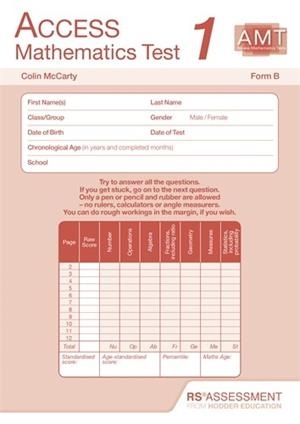ACCESS MATHEMATICS TEST (AMT) 2ED TESTS 1 FORM B PK10 | 9781510416949