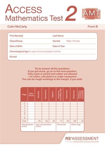 ACCESS MATHEMATICS TESTS (AMT) 2ED TEST 2 FORM B PK10 | 9781510416963