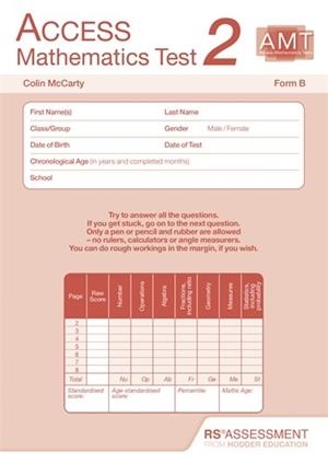 ACCESS MATHEMATICS TESTS (AMT) 2ED TEST 2 FORM B PK10 | 9781510416963