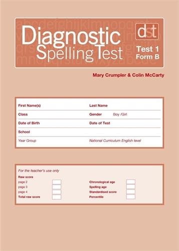 DIAGNOSTIC SPELLING TESTS: TEST 1, FORM B PK10 | 9780340912737