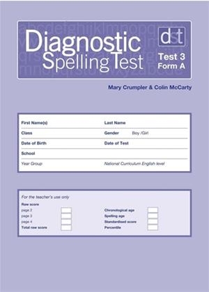 DIAGNOSTIC SPELLING TESTS: TEST 3, FORM A PK10 | 9780340912768