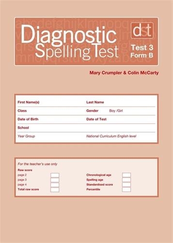 DIAGNOSTIC SPELLING TESTS: TEST 3, FORM B PK10 | 9780340912775 | MARY CRUMPLER