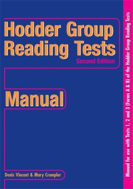 HODDER GROUP READING TESTS (HGRT) II: 1-3 MANUAL | 9780340912706