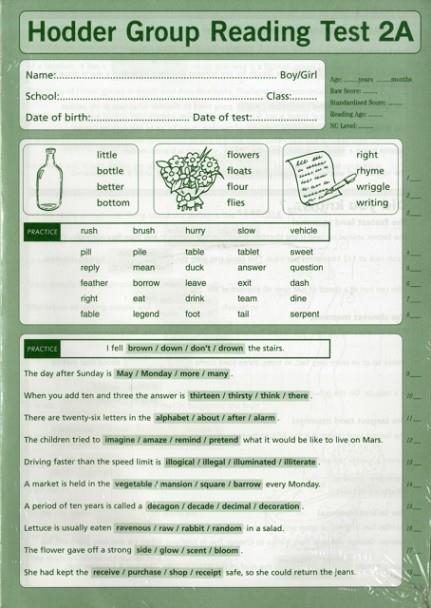 HODDER GROUP READING TESTS (HGRT) II: TEST 2, FORM A PK10 | 9780340912669