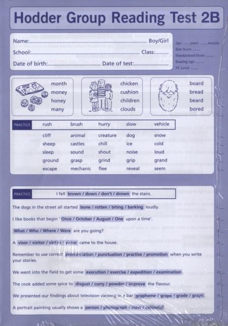 HODDER GROUP READING TESTS (HGRT) II: TEST 2, FORM B PK10 | 9780340912676
