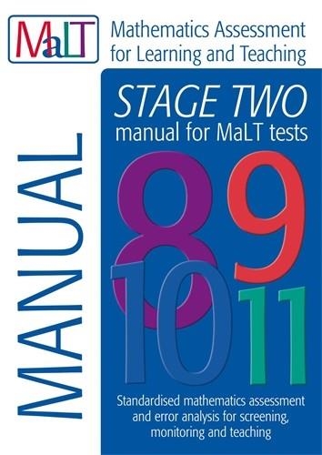 MALT STAGE TWO (TESTS 8-11) MANUAL (MATHEMATICS ASSESSMENT FOR LEARNING AND TEACHING) | 9781444102567 | JULIAN WILLIAMS
