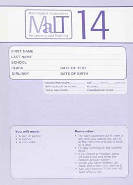 MALT TEST 14 PK10 (MATHEMATICS ASSESSMENT FOR LEARNING AND TEACHING) | 9780340886595 | JULIAN WILLIAMS