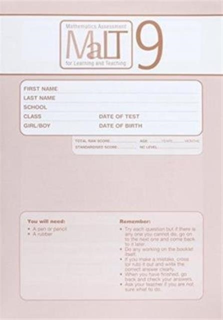 MALT TEST 9 PK10 (MATHEMATICS ASSESSMENT FOR LEARNING AND TEACHING) | 9780340886397