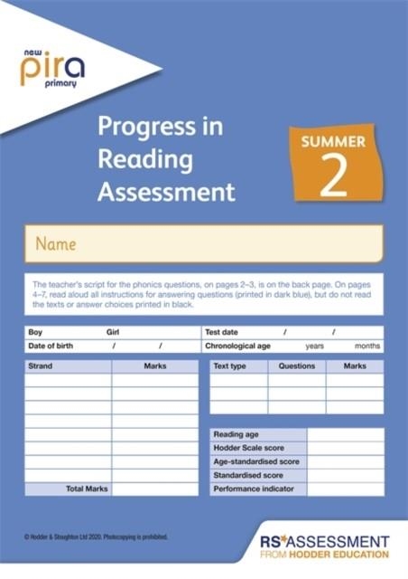 NEW PIRA TEST 2, SUMMER PK10 (PROGRESS IN READING ASSESSMENT) | 9781510475205 | COLIN MCCARTY
