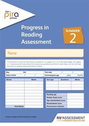 NEW PIRA TEST 2, SUMMER PK10 (PROGRESS IN READING ASSESSMENT) | 9781510475205 | COLIN MCCARTY