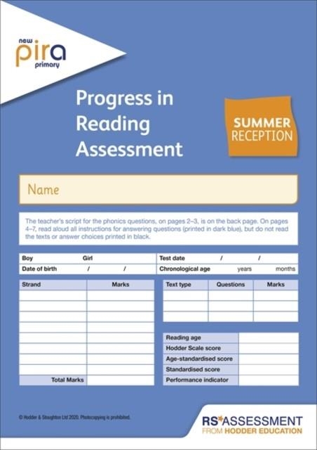 NEW PIRA TEST R, SUMMER PK10 (PROGRESS IN READING ASSESSMENT) | 9781510475809 | COLIN MCCARTY