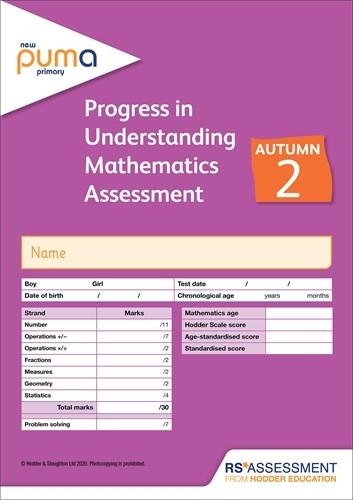 NEW PUMA TEST 2, AUTUMN PK10 (PROGRESS IN UNDERSTANDING MATHEMATICS ASSESSMENT) | 9781398307964