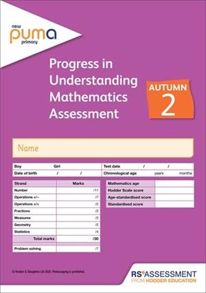 NEW PUMA TEST 2, AUTUMN PK10 (PROGRESS IN UNDERSTANDING MATHEMATICS ASSESSMENT) | 9781398307964