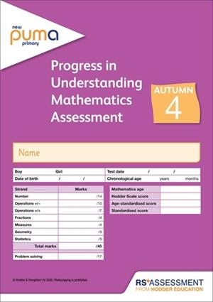 NEW PUMA TEST 4, AUTUMN PK10 (PROGRESS IN UNDERSTANDING MATHEMATICS ASSESSMENT) | 9781398307988