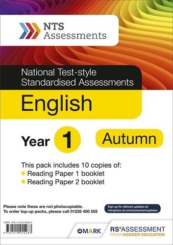 NTS ENGLISH YEAR 1, AUTUMN PK10 (NATIONAL TEST-STYLE STANDARDISED ASSESSMENTS) | 9781510455283