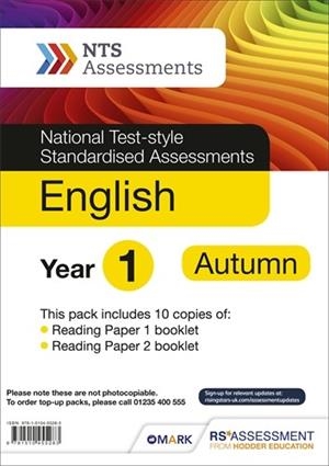 NTS ENGLISH YEAR 1, AUTUMN PK10 (NATIONAL TEST-STYLE STANDARDISED ASSESSMENTS) | 9781510455283