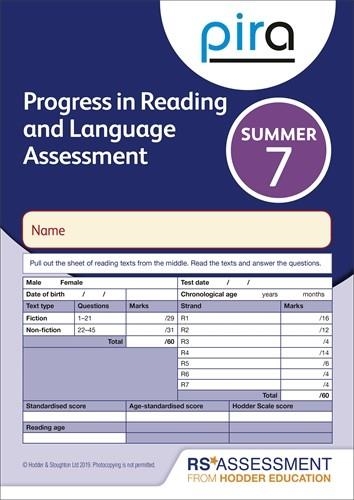 PIRA TEST 7, SUMMER PK 10 (PROGRESS IN READING AND LANGUAGE ASSESSMENT) | 9781510419797
