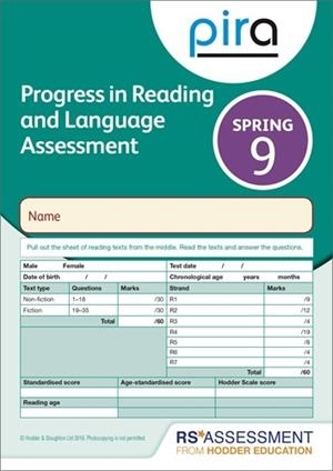 PIRA TEST 9, SPRING PK 10 (PROGRESS IN READING AND LANGUAGE ASSESSMENT) | 9781510419841