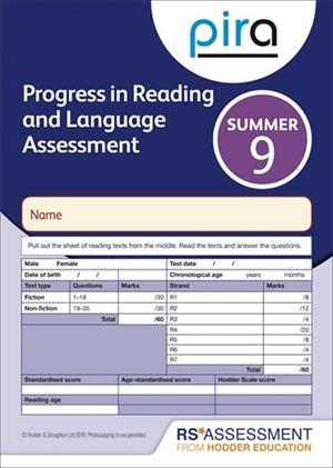 PIRA TEST 9, SUMMER PK10 (PROGRESS IN READING AND LANGUAGE ASSESSMENT) | 9781510419858
