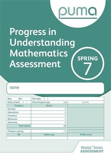 PUMA TEST 7, SPRING PK10 (PROGRESS IN UNDERSTANDING MATHEMATICS ASSESSMENT) | 9781510401655