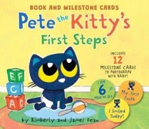 PETE THE KITTY'S FIRST STEPS : BOOK AND MILESTONE CARDS | 9780063111523 | JAMES DEAN
