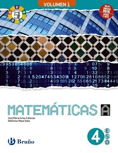 MATEMÁTICAS 4 A ESO 3 VOLÚMENES PROYECTO 5 ETAPAS | 9788469634042