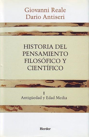 HISTORIA DEL PENSAMIENTO FILOSÓFICO Y CIENTÍFICO I | 9788425415876 | REALE, GIOVANNI/ANTISERI, DARIO