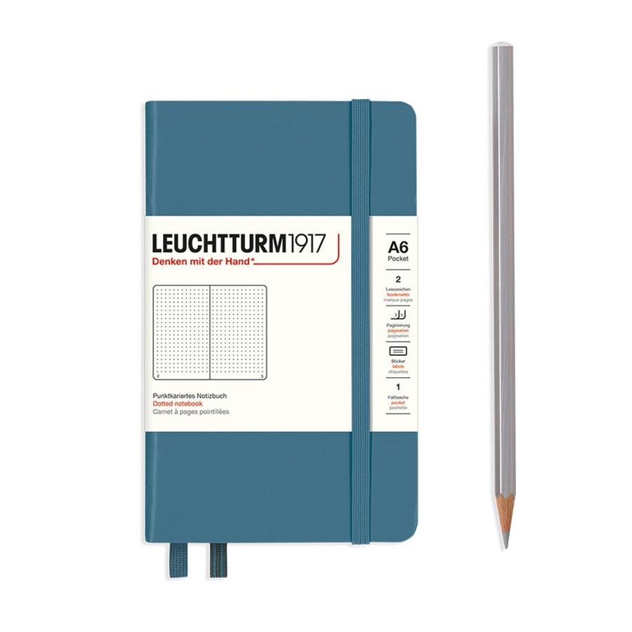 AGENDA NOTEBOOK POCKET A6, T/D, PUNTOS STONE BLUE | 4004117610721