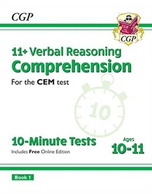 11+ CEM 10-MINUTE TESTS: COMPREHENSION - AGES 10-11 BOOK 1 (WITH ONLINE EDITION) | 9781789081909