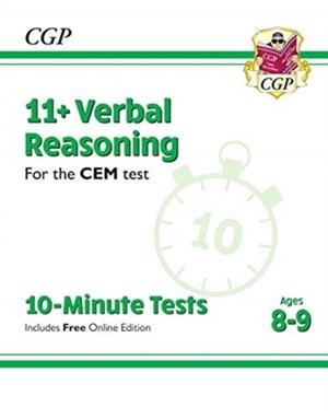11+ CEM 10-MINUTE TESTS: VERBAL REASONING - AGES 8-9 (WITH ONLINE EDITION) | 9781789081930